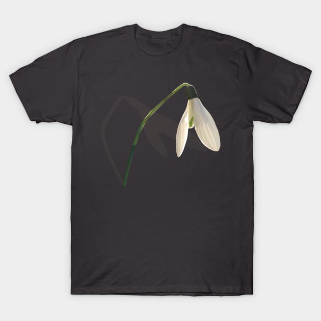 Low Poly Snowdrop T-Shirt by ErinFCampbell